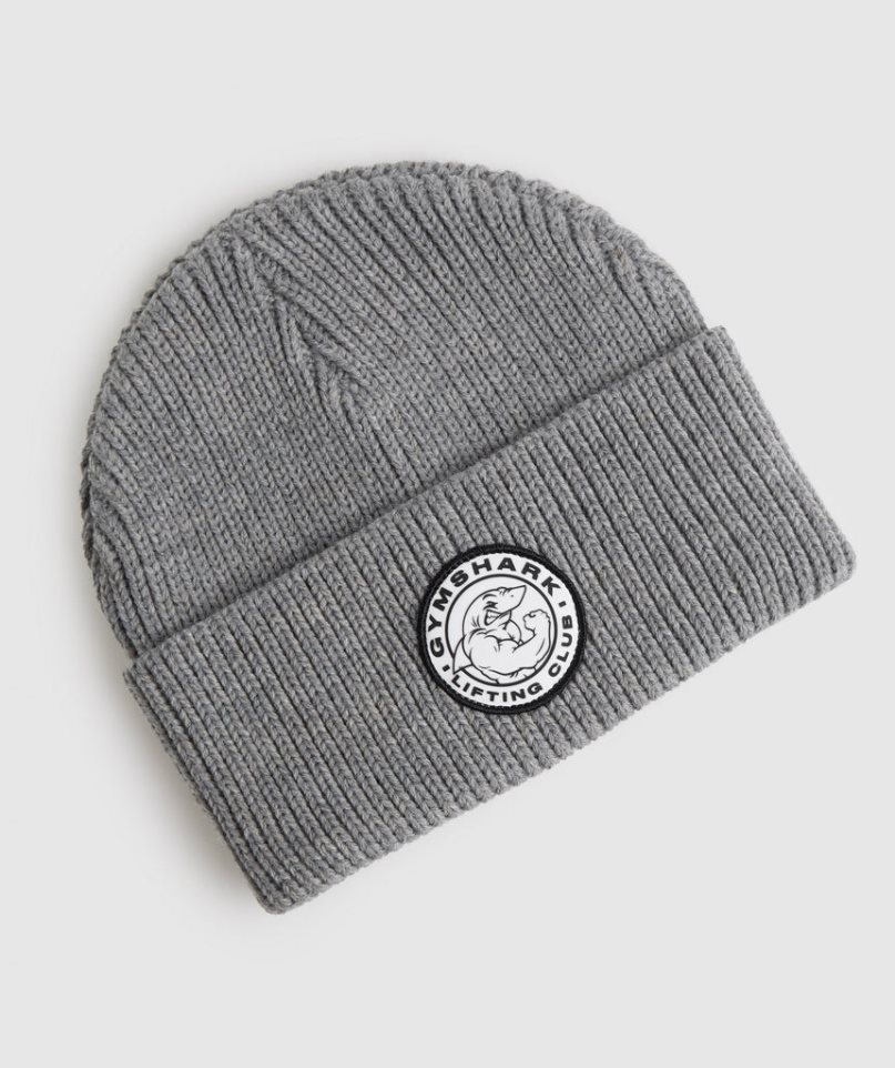 Gymshark Legacy Deep Cuff Beanie Light Grey | CA D3N167